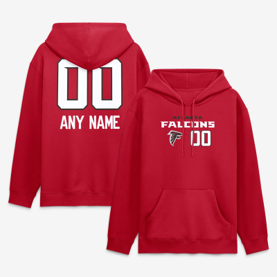 Именная толстовка Atlanta Falcons Red Touchdown Wordmark Name & Number
