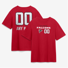 Именная футболка Atlanta Falcons Red Touchdown Wordmark Name & Number
