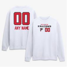 Именная свитшот Atlanta Falcons White Touchdown Wordmark Name & Number