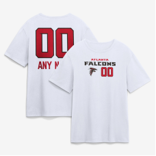 Именная футболка Atlanta Falcons White Touchdown Wordmark Name & Number