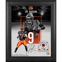 Коллаж Joe Burrow Cincinnati Bengals Fanatics Authentic Facsimile Signature Framed 11 x 14 Showcase with a Piece of Game-Used Football - Limited Edition of 250