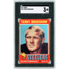 Карточка Terry Bradshaw Pittsburgh Steelers 1971 Topps #156 SGC Authenticated 3