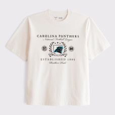 Футболка Carolina Panthers Abercrombie & Fitch Cream Premium Heavyweight Футболка Carolina Panthers Abercrombie & Fitch Cream Premium Heavyweight
