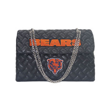 Женская Chicago Bears Cuce Black Vegan Leather Oversized Tote Bag