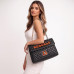 Женская Cincinnati Bengals Cuce Black Vegan Leather Oversized Tote Bag Женская Cincinnati Bengals Cuce Black Vegan Leather Oversized Tote Bag
