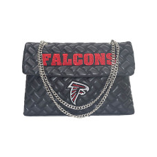 Женская Atlanta Falcons Cuce Black Vegan Leather Oversized Tote Bag