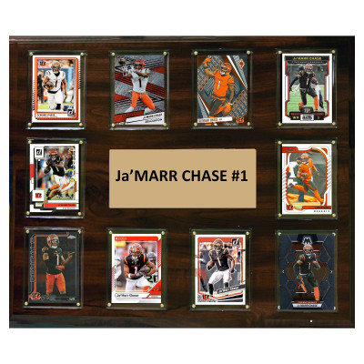 Плакетка Cincinnati Bengals Ja'Marr Chase 15 x 18 Trading Card