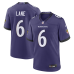 Джерси Baltimore Ravens Ja'Kobi Lane Nike Purple Team Game Джерси Baltimore Ravens Ja'Kobi Lane Nike Purple Team Game