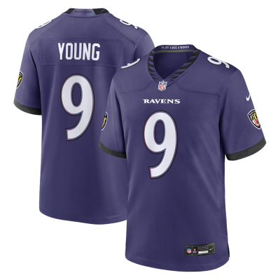 Джерси Baltimore Ravens Zion Young Nike Purple Team Game