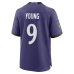 Джерси Baltimore Ravens Zion Young Nike Purple Team Game