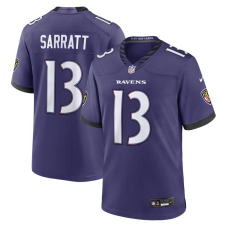 Джерси Baltimore Ravens Elijah Sarratt Nike Purple Team Game Джерси Baltimore Ravens Elijah Sarratt Nike Purple Team Game