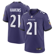 Джерси Baltimore Ravens Jaylinn Hawkins Nike Purple Team Game Джерси Baltimore Ravens Jaylinn Hawkins Nike Purple Team Game