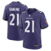 Джерси Baltimore Ravens Jaylinn Hawkins Nike Purple Team Game Джерси Baltimore Ravens Jaylinn Hawkins Nike Purple Team Game