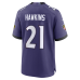 Джерси Baltimore Ravens Jaylinn Hawkins Nike Purple Team Game