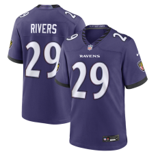 Джерси Baltimore Ravens Chandler Rivers Nike Purple Team Game Джерси Baltimore Ravens Chandler Rivers Nike Purple Team Game