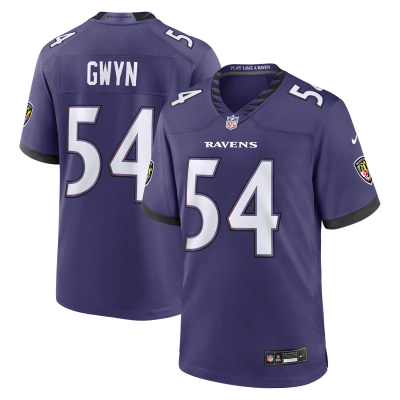Джерси Baltimore Ravens Jovaughn Gwyn Nike Purple Team Game