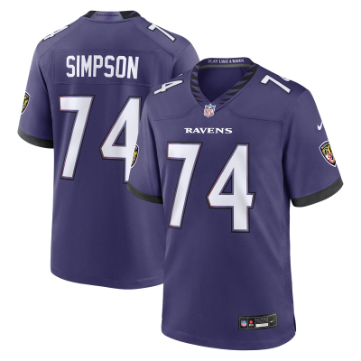 Джерси Baltimore Ravens John Simpson Nike Purple Team Game