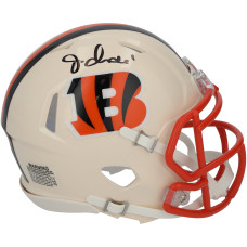 Ja'Marr Chase Cincinnati Bengals Autographed Fanatics Authentic Riddell Retro Speed Mini Helmet