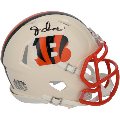 Ja'Marr Chase Cincinnati Bengals Autographed Fanatics Authentic Riddell Retro Speed Mini Helmet
