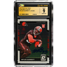Карточка Myles Garrett Cleveland Browns Autographed 2017 Donruss Optic #106 CGC Fanatics Witnessed Authenticated 9/10