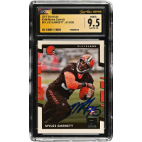 Карточка Myles Garrett Cleveland Browns Autographed 2017 Donruss #356 CGC Fanatics Witnessed Authenticated 9.5/10