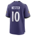Джерси Baltimore Ravens LaJohntay Wester Nike Purple Team Game