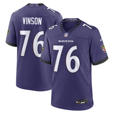 Джерси Baltimore Ravens Carson Vinson Nike Purple Team Game