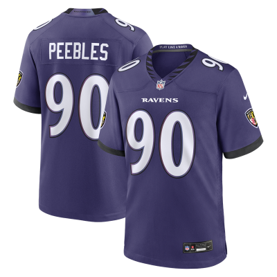 Джерси Baltimore Ravens Aeneas Peebles Nike Purple Team Game