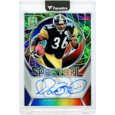 Карточка Jerome Bettis Pittsburgh Steelers Autographed 2024 Panini Spectra Neon Marble #SS-JBS #1/4