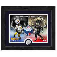 Монета Aaron Rodgers & Alvin Kamara Pittsburgh Steelers vs. New Orleans Saints Highland Mint Paris 2026 International Games Week 13 x 16 Silver Монета Aaron Rodgers & Alvin Kamara Pittsburgh Steelers vs. New Orleans Saints Highland Mint Paris 2026 International Games Week 13 x 16 Silver