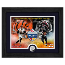 Монета Bijan Robinson & Joe Burrow Cincinnati Bengals vs. Atlanta Falcons Highland Mint Madrid 2026 International Games Week 13 x 16 Silver Монета Bijan Robinson & Joe Burrow Cincinnati Bengals vs. Atlanta Falcons Highland Mint Madrid 2026 International Games Week 13 x 16 Silver