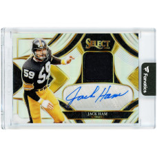 Карточка Jack Ham Pittsburgh Steelers Autographed 2025 Panini Select Signature Memorabilia Jersey Relic #SME-JHM #194/249 Карточка Jack Ham Pittsburgh Steelers Autographed 2025 Panini Select Signature Memorabilia Jersey Relic #SME-JHM #194/249