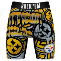 Боксеры Pittsburgh Steelers Rock Em Socks Black Sketched Out