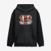 Именная толстовка Cincinnati Bengals Black Metallic Mascot Name & Number