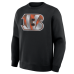 Свитшот Cincinnati Bengals Black Metallic Mascot