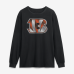 Футболка с длинным рукавом Cincinnati Bengals Black Metallic Mascot Футболка с длинным рукавом Cincinnati Bengals Black Metallic Mascot