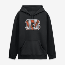 Толстовка Cincinnati Bengals Black Metallic Mascot Толстовка Cincinnati Bengals Black Metallic Mascot