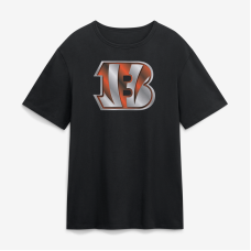 Футболка Cincinnati Bengals Black Metallic Mascot Футболка Cincinnati Bengals Black Metallic Mascot