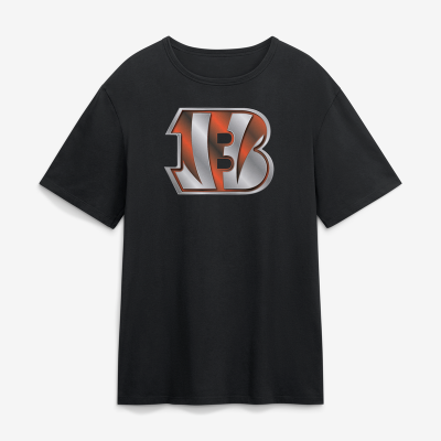 Футболка Cincinnati Bengals Black Metallic Mascot