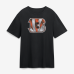 Футболка Cincinnati Bengals Black Metallic Mascot Футболка Cincinnati Bengals Black Metallic Mascot