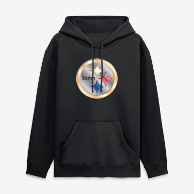 Толстовка Pittsburgh Steelers Black Metallic Mascot
