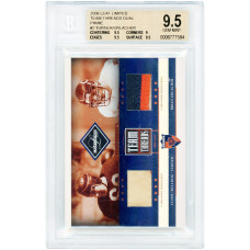 Карточка Clyde Turner & Brian Urlacher Chicago Bears 2006 Leaf Limited Dual Multi Color Game Used Relics #TTC-2 #28/30 BGS Authenticated 9.5