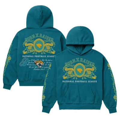 Толстовка Jacksonville Jaguars Born x Raised Unisex Crest - Teal