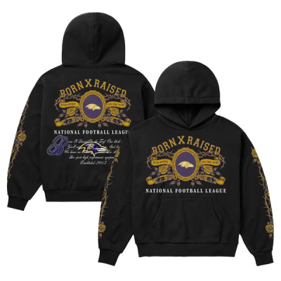 Толстовка Baltimore Ravens Born x Raised Unisex Crest - Black