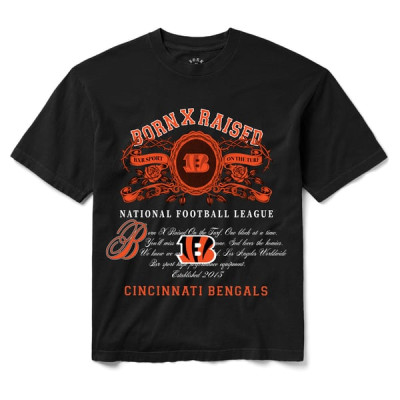 Футболка Cincinnati Bengals Born x Raised Unisex Crest - Black