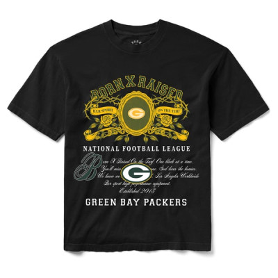 Футболка Green Bay Packers Born x Raised Unisex Crest - Black