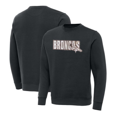 Свитшот Denver Broncos Antigua Charcoal Woodland Camo Victory
