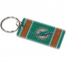 Miami Dolphins Jersey Printed Acrylic Team Color Logo Keychain