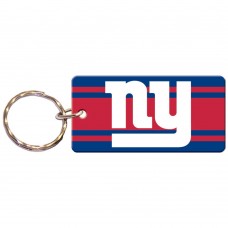 New York Giants Super Stripe Printed Acrylic Team Color Logo Keychain