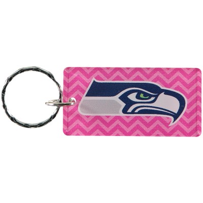 Брелок Seattle Seahawks Chevron Printed Acrylic Team Color Logo - Pink